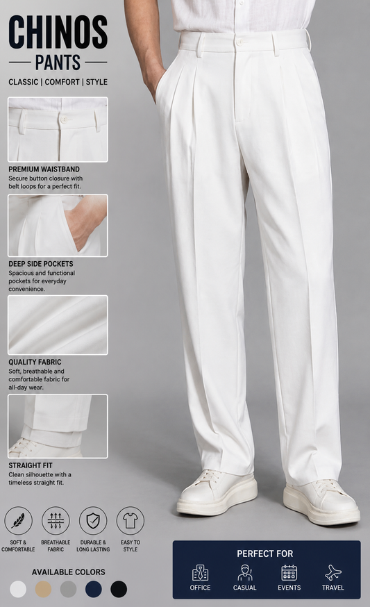 Casual Cotton Chinos for Men | 50% OFF | ONLY FOR 799
