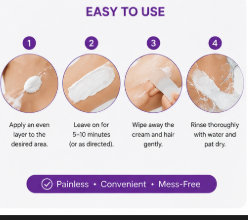 Fast-Acting Body Hair Removal Cream for Men & Women – Smooth & Painless Hair Removal in Minutes (Pack of 2)