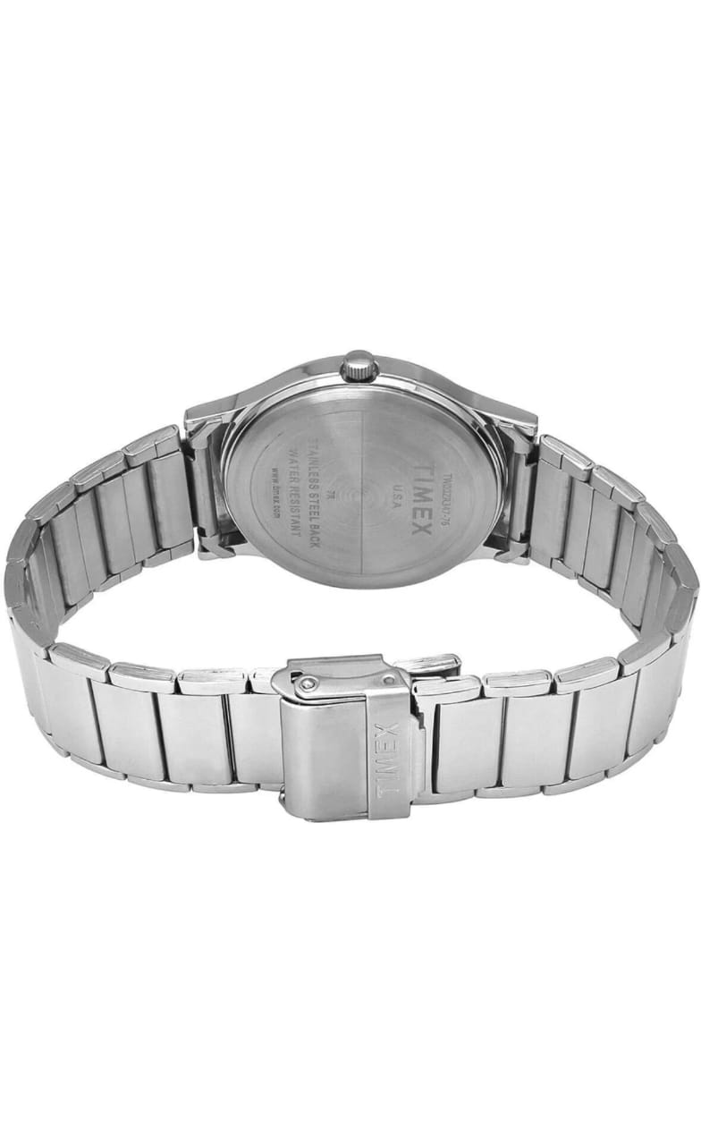 Timex Men's Analog Quartz Watch | Silver Stainless Steel Strap | Water Resistant Classic Casual & Formal Wrist Watch ⌚✨