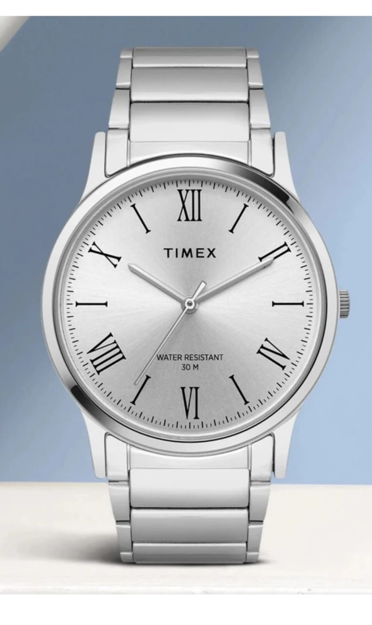 Timex Men's Analog Quartz Watch | Silver Stainless Steel Strap | Water Resistant Classic Casual & Formal Wrist Watch ⌚✨